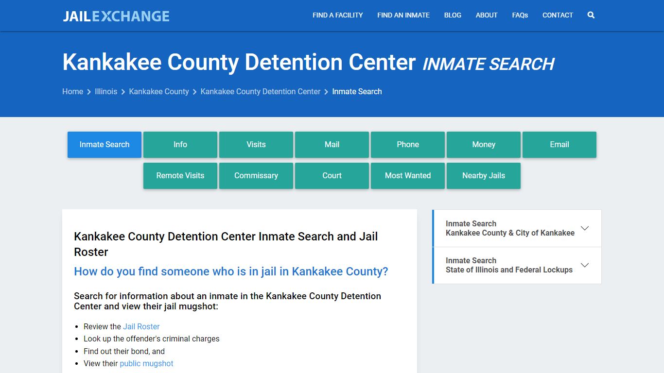 Kankakee County Detention Center Inmate Search - Jail Exchange